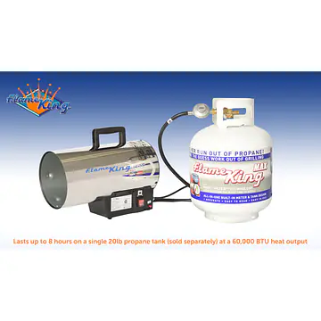 60,000 BTU Portable Propane Gas Tank Forced Air Heater - Master