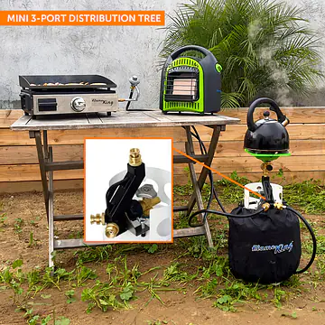 Mini 3-Port Distribution Tree for Camping - Master
