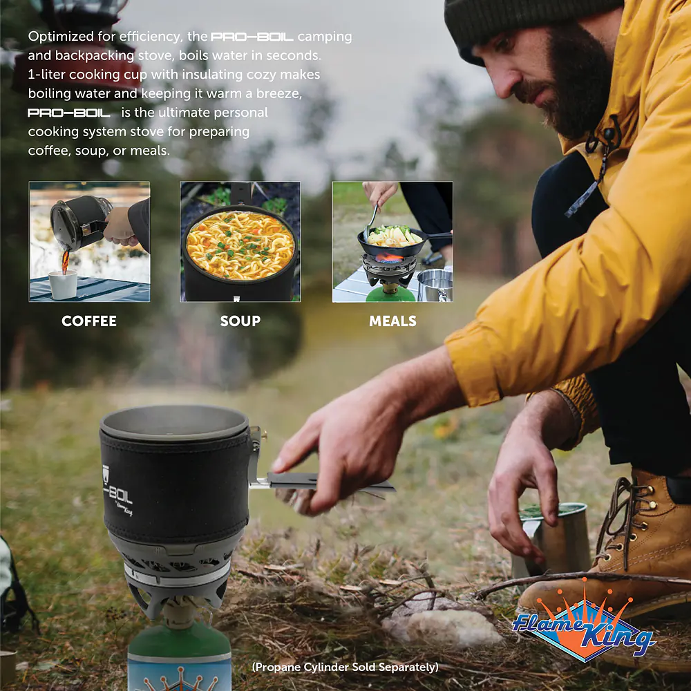 Camping and Backpacking Mini Propane Stove Cooking System - Master