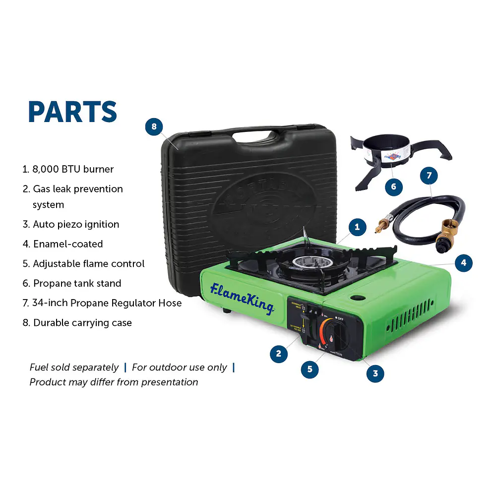 Portable Butane & Propane Gas Stove with Single Burner - Master