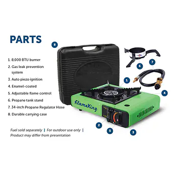 Portable Butane & Propane Gas Stove with Single Burner - Master