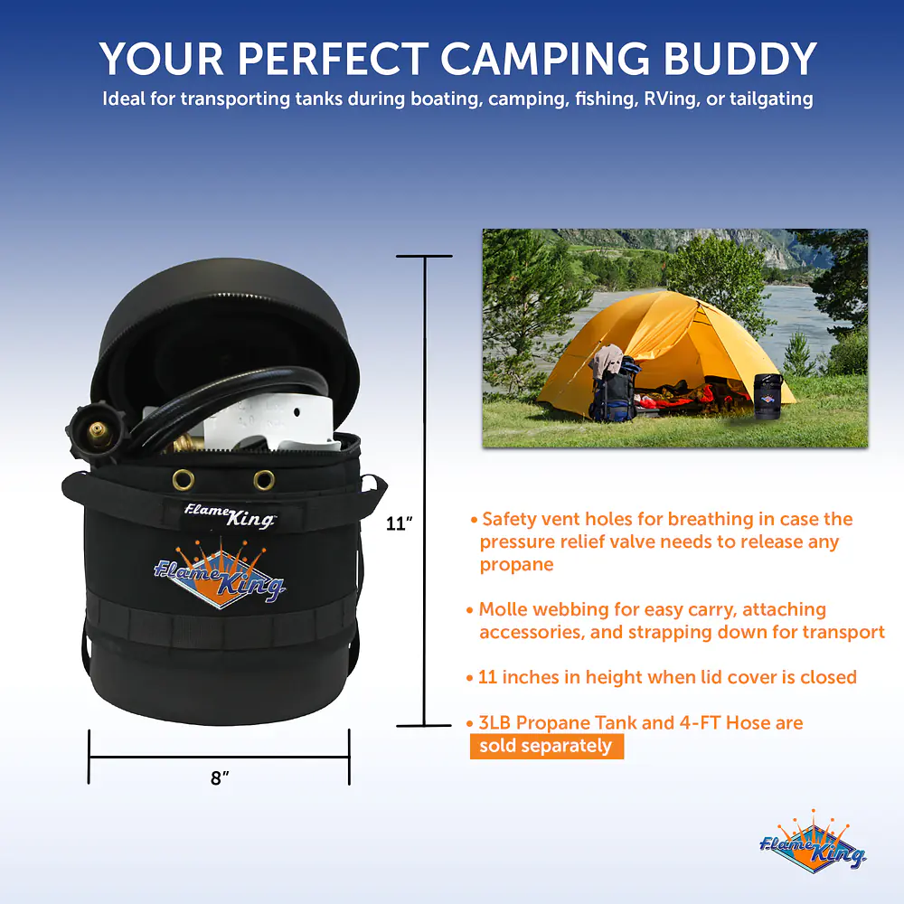 Gas Hauler for 3LB Propane Tank-Insulated Protective Carry Case - Master