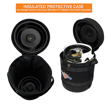Gas Hauler for 3LB Propane Tank-Insulated Protective Carry Case - Master