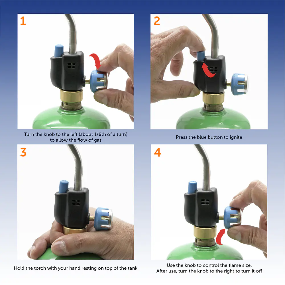Trigger Start Lighter Propane Gas Blow Torch Head - Master