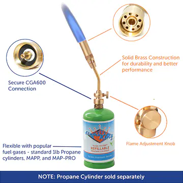 Propane Gas Pencil Torch Large Flame - Master