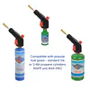 Propane Gas Blow Torch with Push Button Igniter & 2 Interchangeable Heads - Master