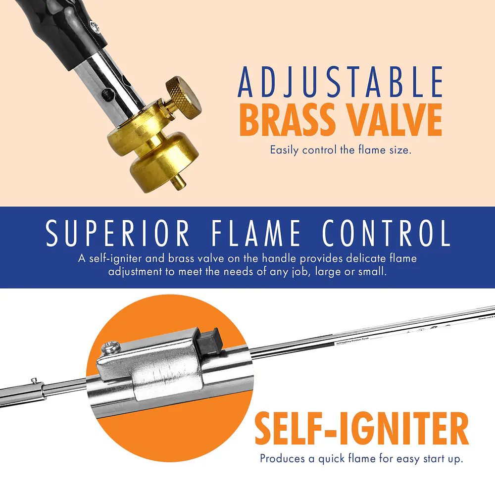 Economic Propane Torch Weed Burner with Integrated Lighter - Master