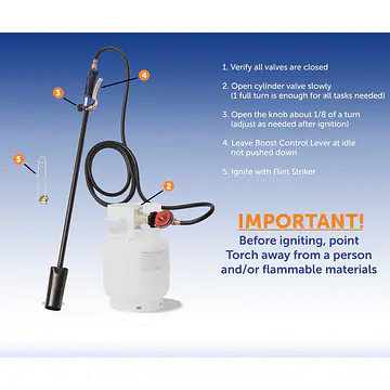 Heavy Duty 100,000 BTU Propane Torch Weed Burner w/ regulator - Master