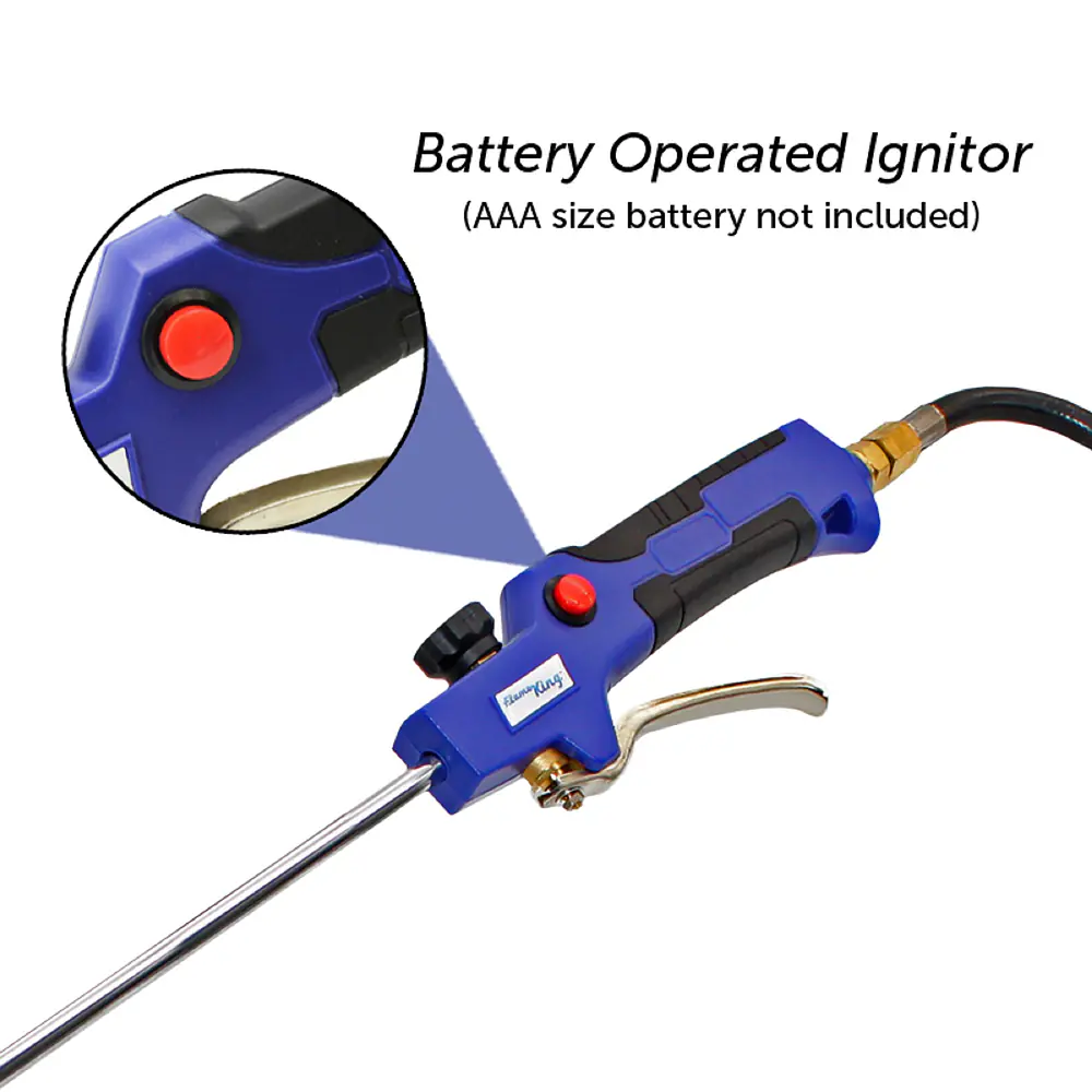 Propane Weed Burner Torch 340,000 BTU with Battery Operated Igniter - Master