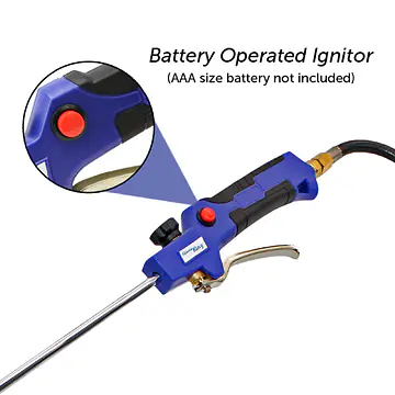 Propane Weed Burner Torch 340,000 BTU with Battery Operated Igniter - Master