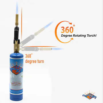Angled Hand Torch Kit for Soft Soldering and Brazing w/ignitor - Master