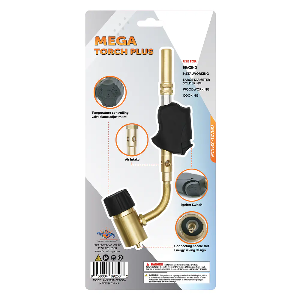 Angled Hand Torch Kit for Soft Soldering and Brazing w/ignitor - Master