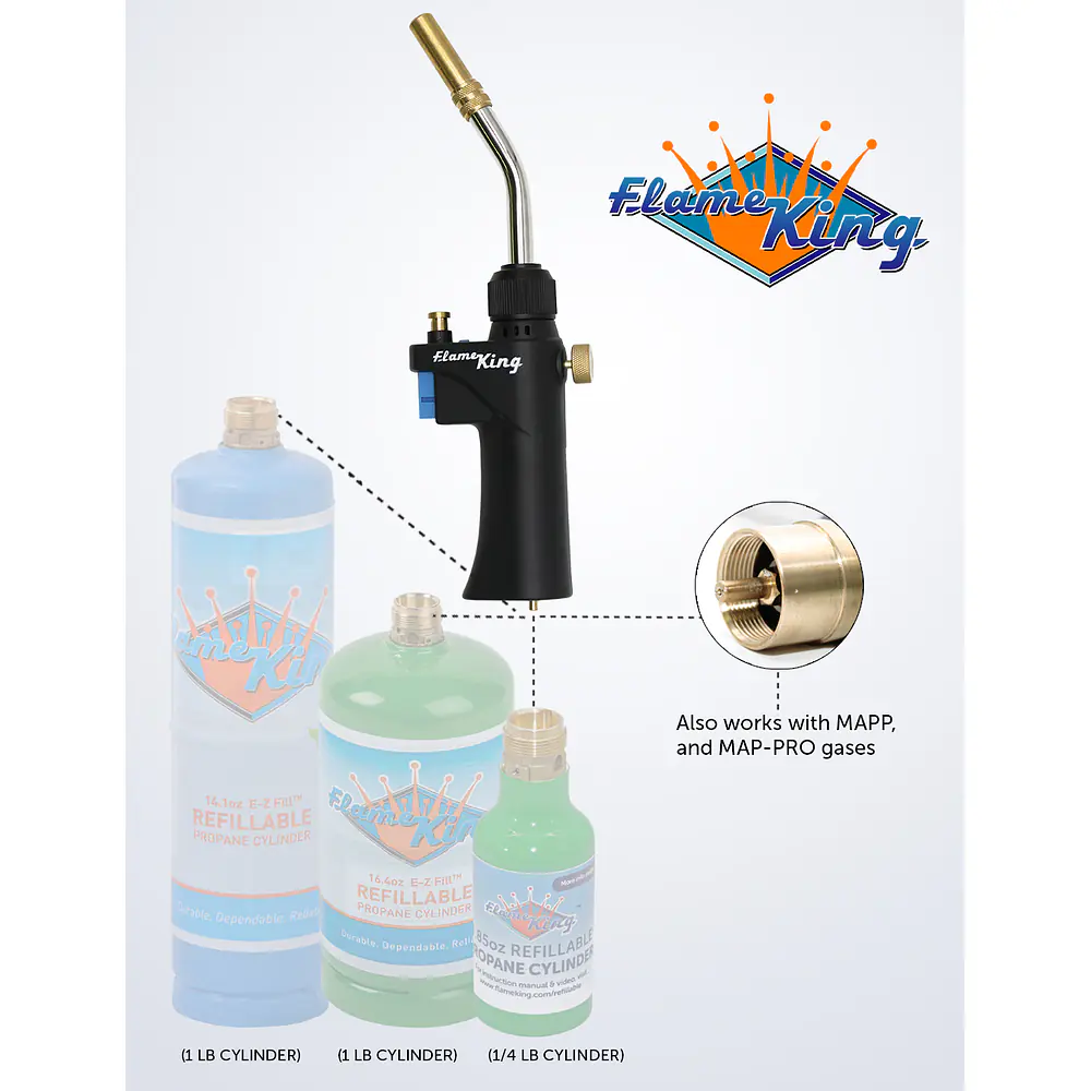 High Intensity Propane Torch Head with Webbed Flame - Master