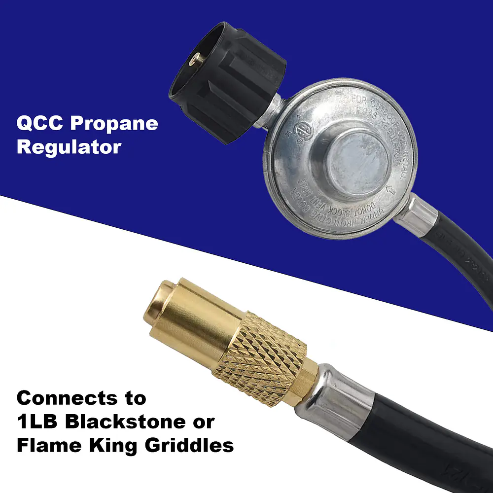 Regulator Hose Adapter Connect to 20Lb Tank for 17″/22″ Blackstone Tabletop Grill Griddle - Master