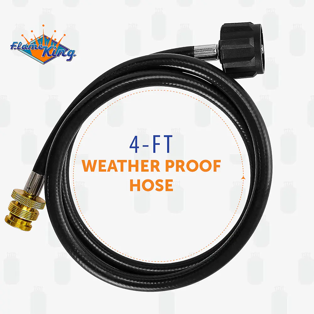 4 Feet Propane Adapter Hose 1 lb to 20 lb Converter Replacement for QCC1 - Master