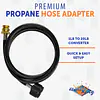 4 Feet Propane Adapter Hose 1 lb to 20 lb Converter Replacement for QCC1 - Master