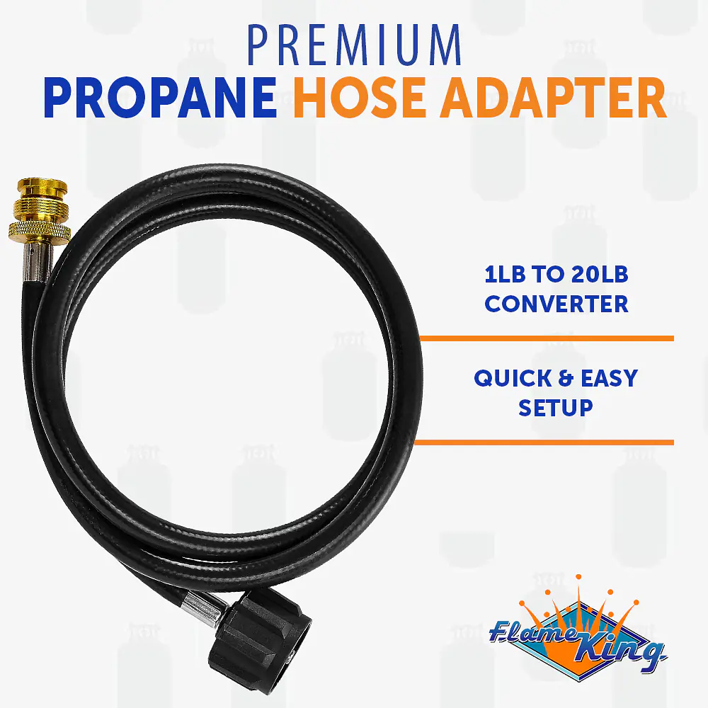 4 Feet Propane Adapter Hose 1 lb to 20 lb Converter Replacement for QCC1 - Master