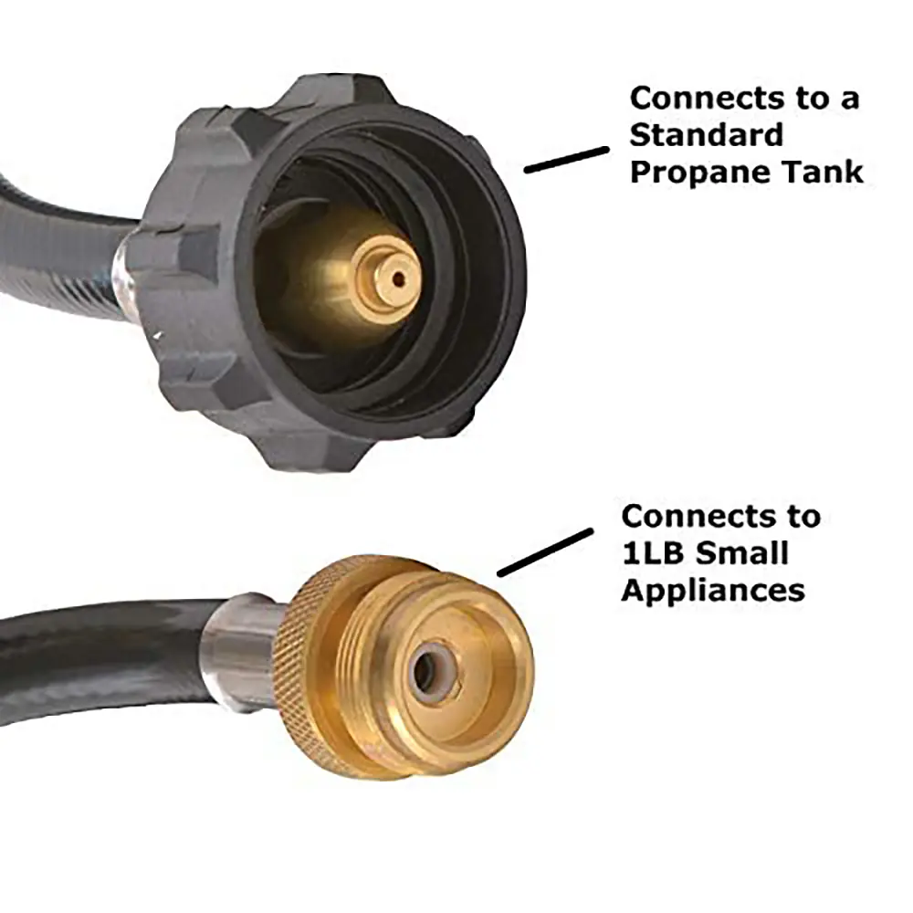 4 Feet Propane Adapter Hose 1 lb to 20 lb Converter Replacement for QCC1 - Master