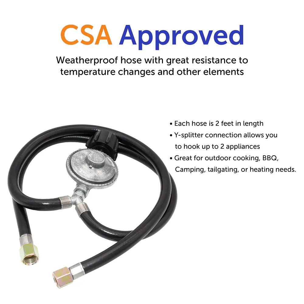Hose and Regulator for Grills with Side Burner - Master