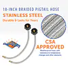 18-Inch Steel Braided Pigtail Inverted Flare, 2-Pack - Master
