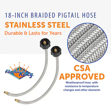 18-Inch Steel Braided Pigtail Inverted Flare, 2-Pack - Master