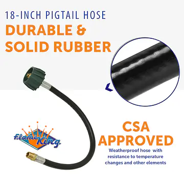 18 Inch Pigtail Propane Hose Connector,  Male NPT ( not inverted) - Master