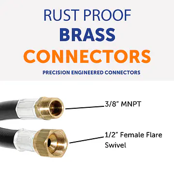 24" LP Hose, 3/8" x 1/2" Female SAE Swivel x 3/8" - Master