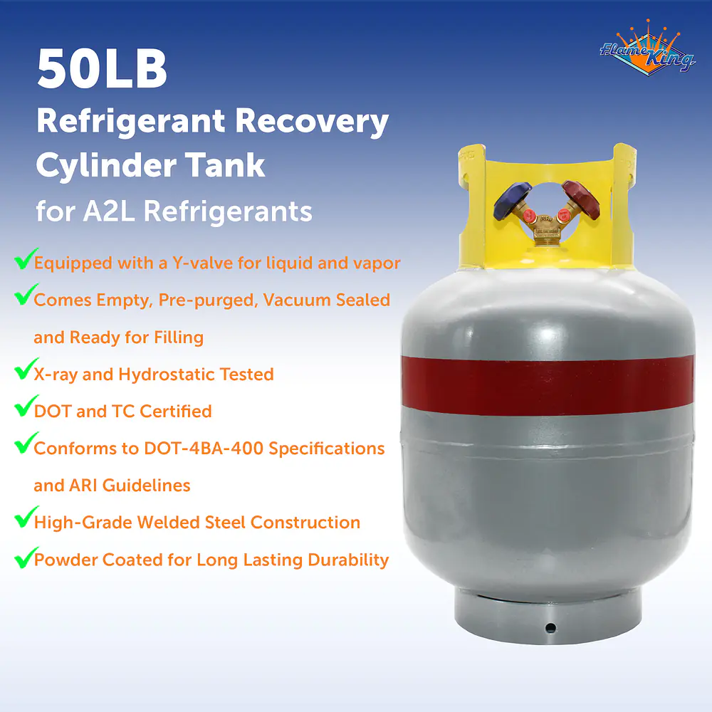 50# Refrigerant Cylinder w/SCG Y-Valve - Master