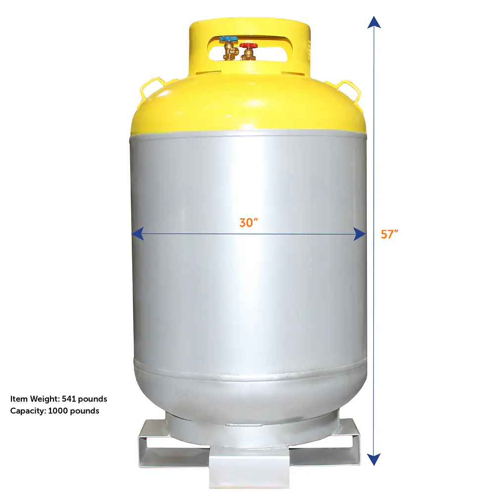 1,000 Lbs capacity refrigerant recovery cylinder 260 PSI - Master