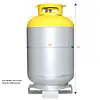 1,000 Lbs capacity refrigerant recovery cylinder 400 PSI - Master