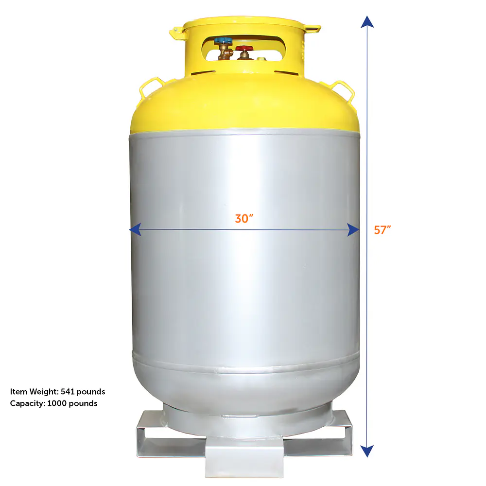 1,000 Lbs capacity refrigerant recovery cylinder 400 PSI - Master