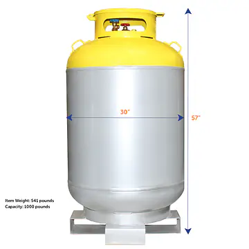 1,000 Lbs capacity refrigerant recovery cylinder 400 PSI - Master