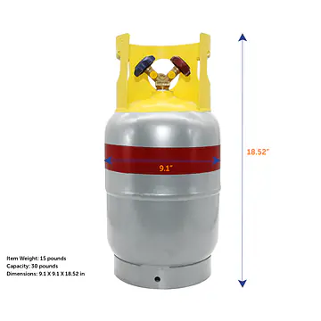 30# A2L Refrigerant Cylinder w/SCG Y-Valve - Master